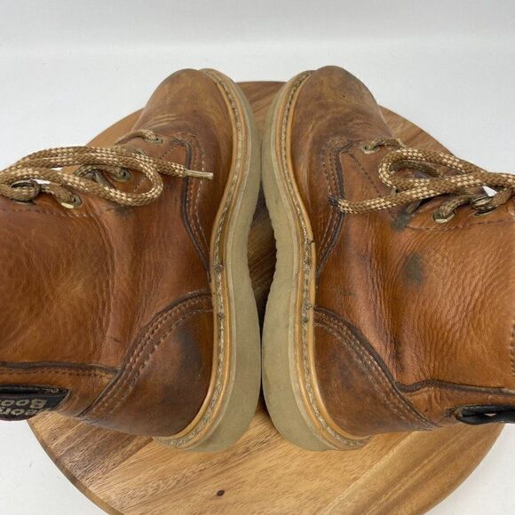 GEORGIA BOOTS 6” Men’s Size 6.5 M Leather  Gold Wedge Work Chukka Boots G6152 - Picture 6 of 11
